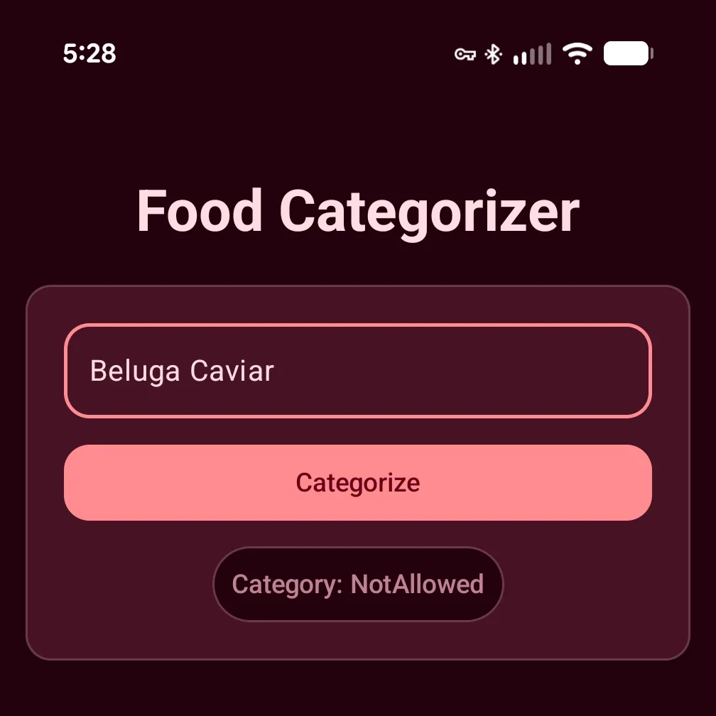 Gemini Nano correctly classified Beluga Caviar