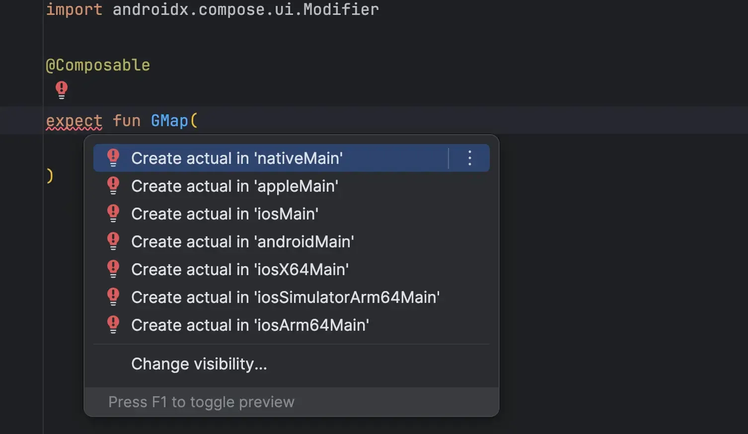 Add actual declarations