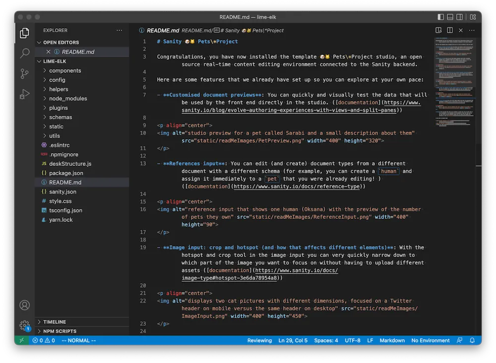 Sanity Studio Example