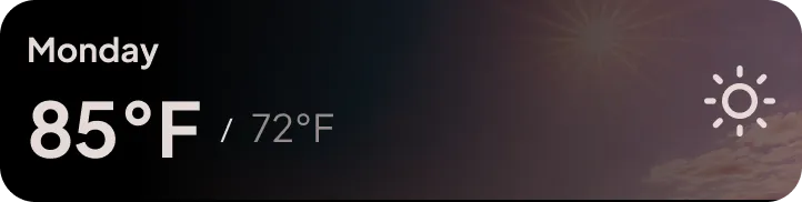 AI-generated weather card