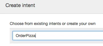 Lex Create Intent
