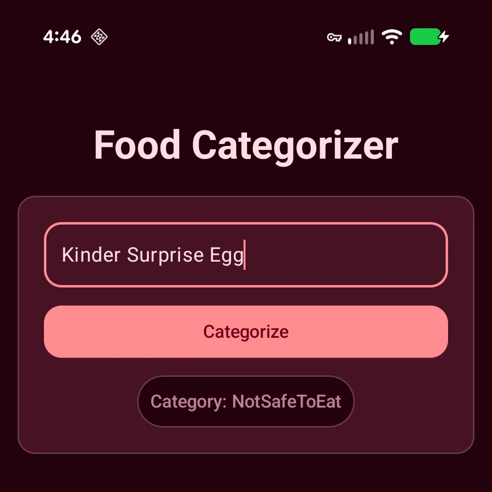 Gemini Nano incorrectly classifies Kinder Surprise Egg before improved prompt
