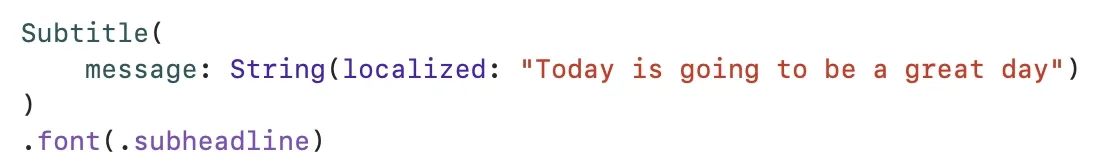 String localize initializer