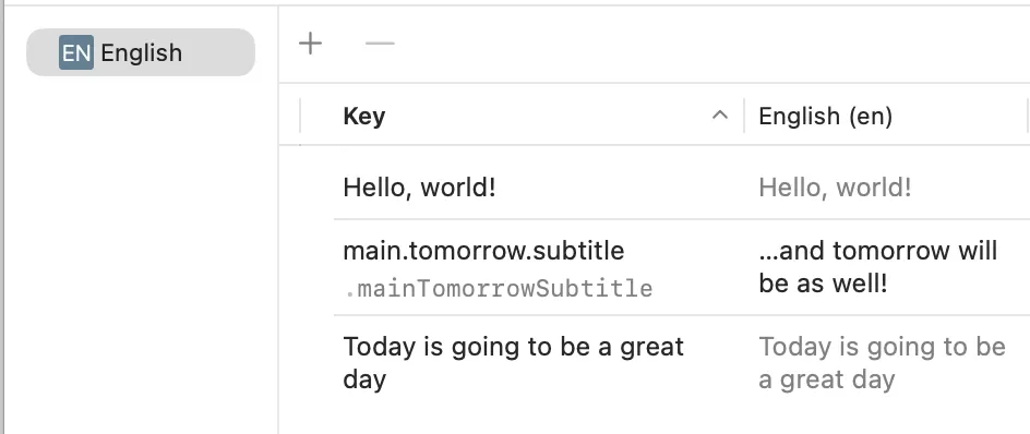 New translation with key