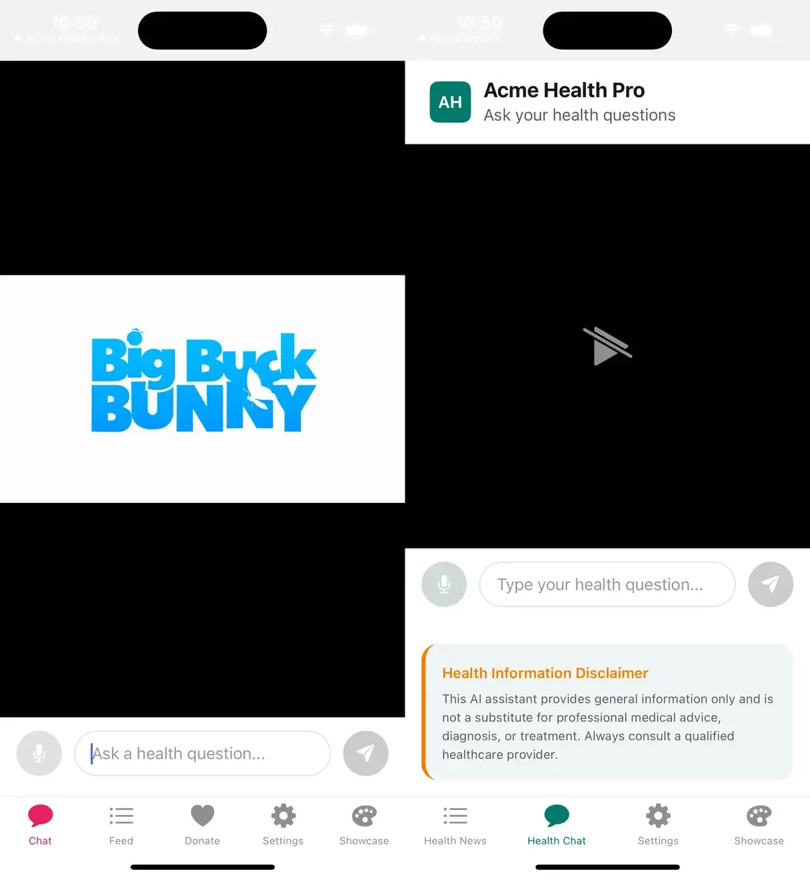 Preset screen vs. base screen — same SDK, different levels of customization