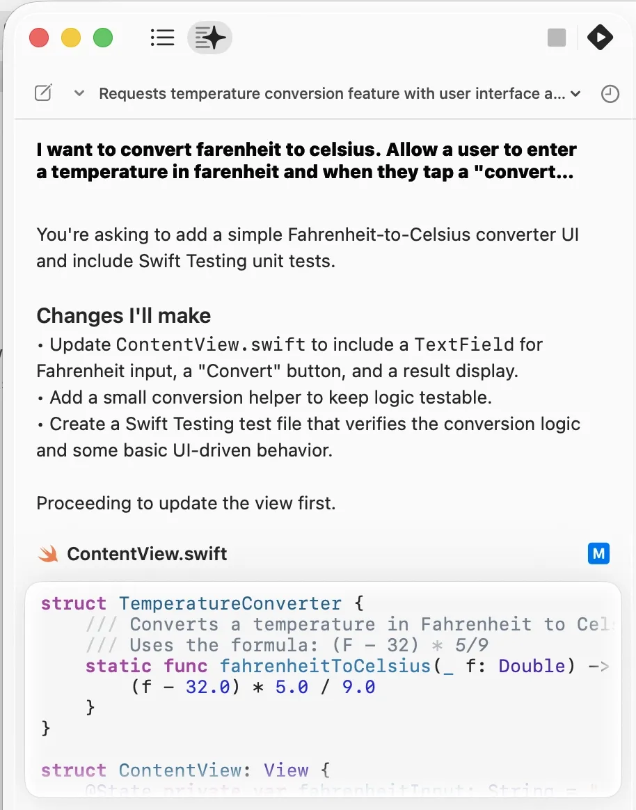 coding assistant screenshot