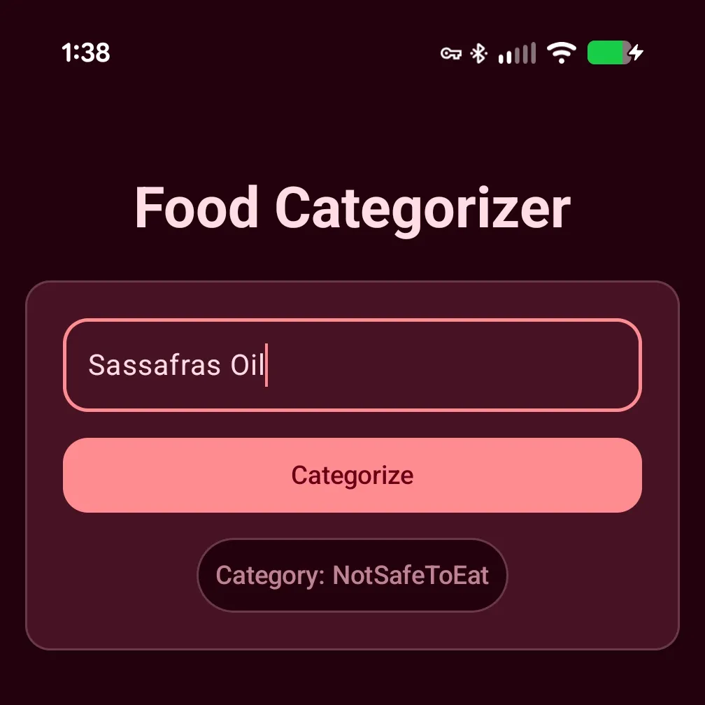 Gemini Nano incorrectly classifies Sassafras oil after improved prompt