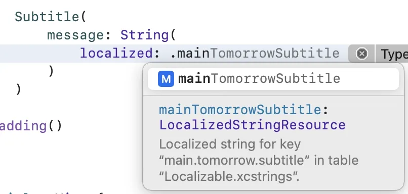 Using String(localized:)